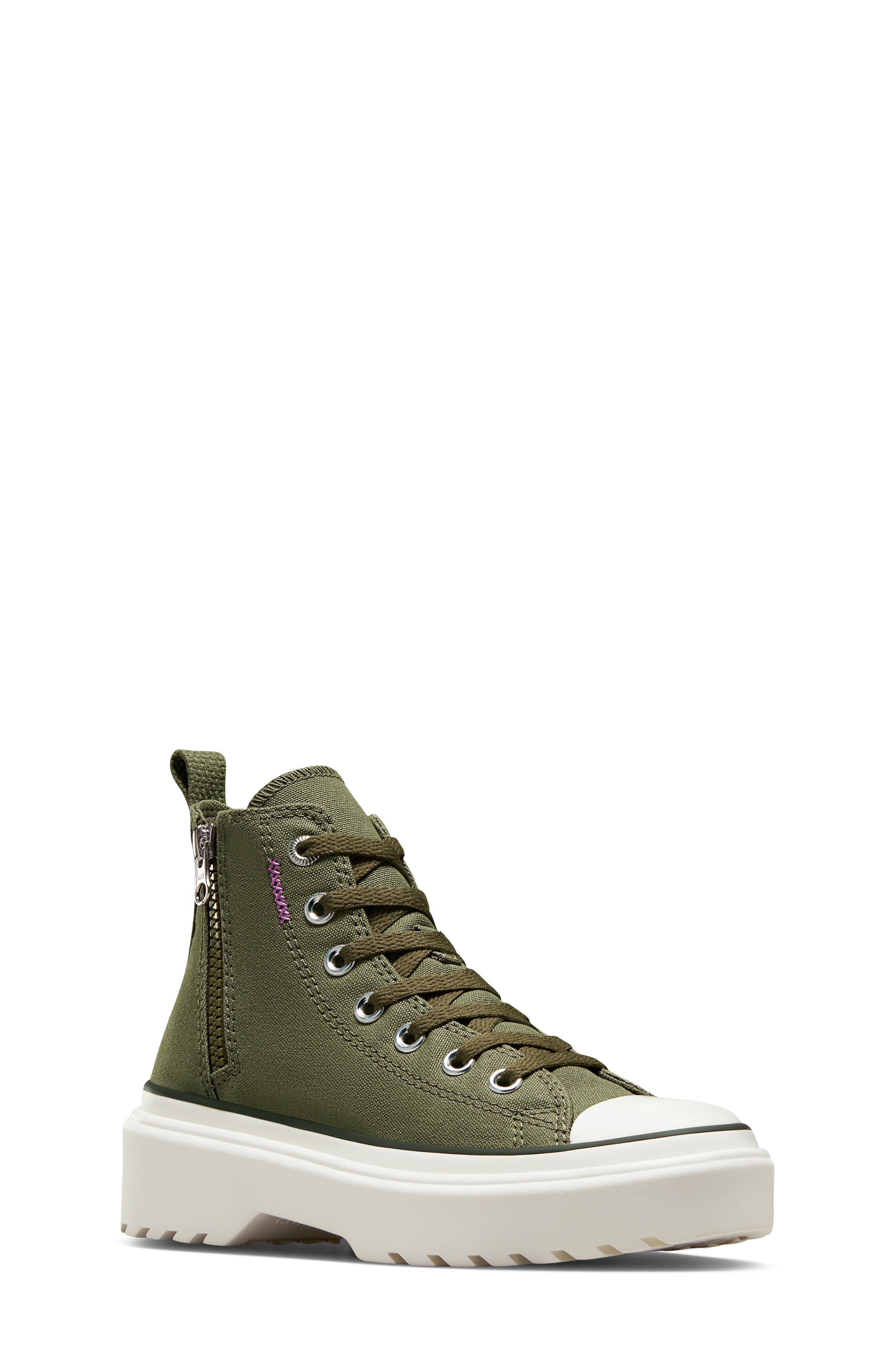 Converse Kids' Chuck Taylor<sup>®</sup> All Star<sup>®</sup> Lugged High Top Sneaker, Main, color, 