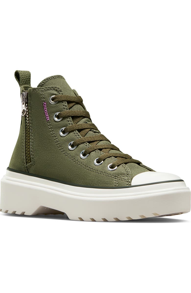 Converse Kids' Chuck Taylor<sup>®</sup> All Star<sup>®</sup> Lugged High Top Sneaker, Main, color,