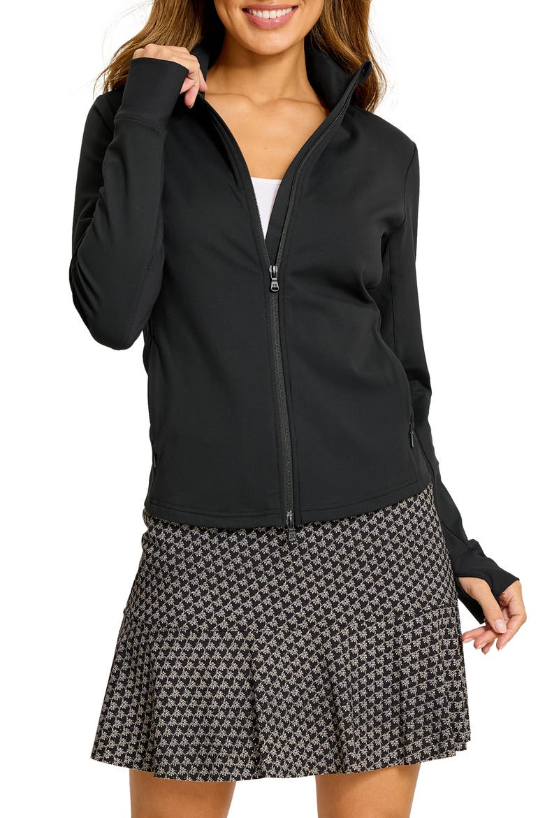 Abby UPF 30 Front Zip Jacket, Main, color, BLACK