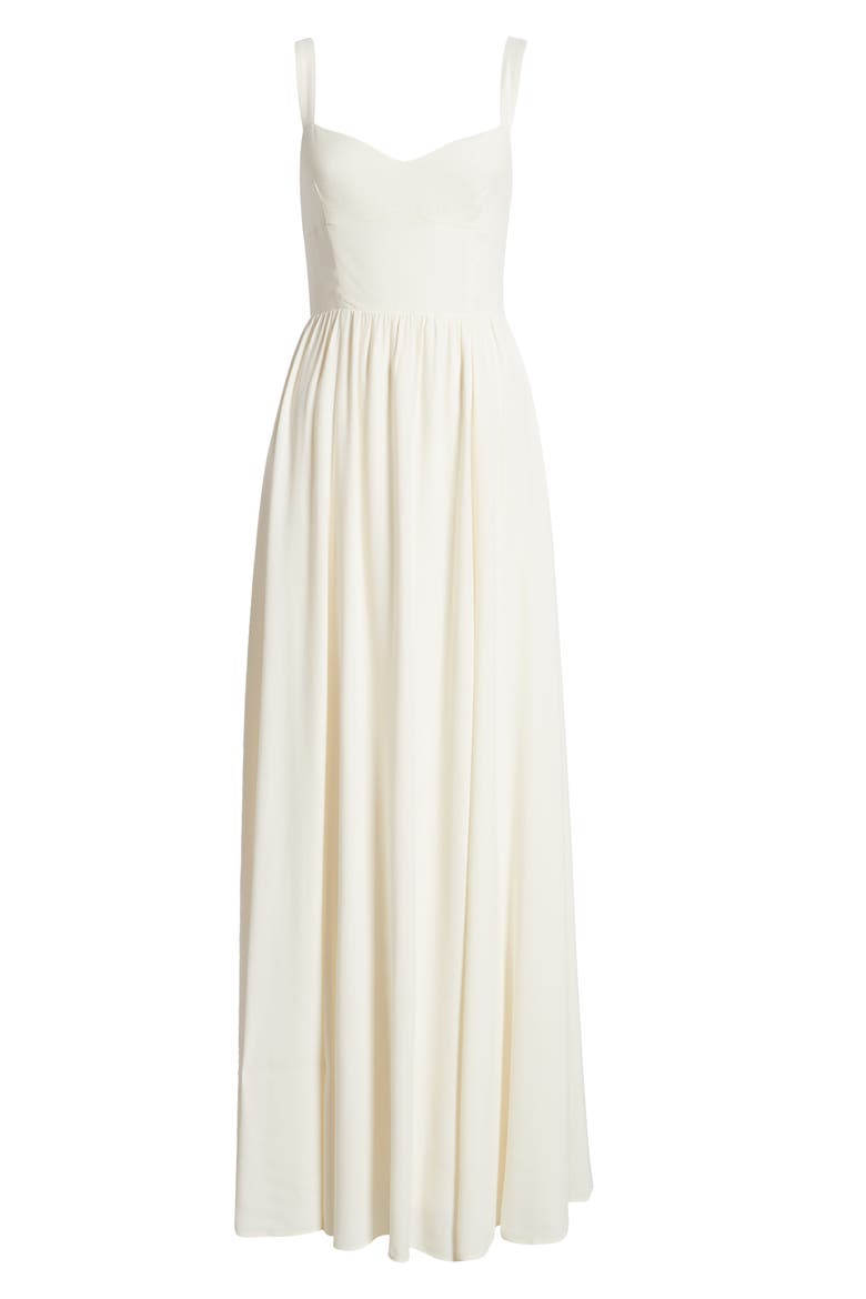 Hollyhock Fit & Flare Evening Gown, Alternate, color, IVORY