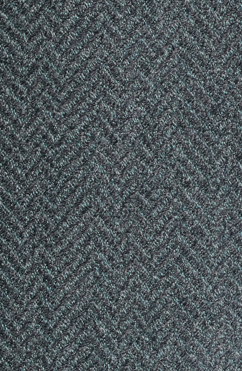 Canali Kei Trim Fit Grey Wool Herringbone Sport Coat, Alternate, color, Green