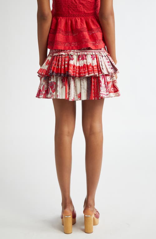 Isabel Marant Étoile Naomi Smocked Tiered Ruffle Miniskirt