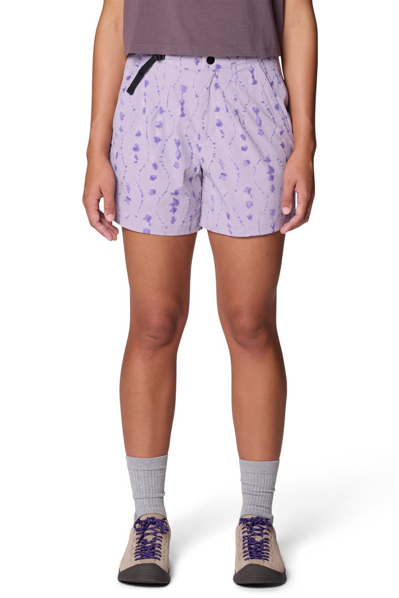 Peak Rambler Water Repellent Shorts, Main, color, ATMOSPHERIC CASCADE PRINT