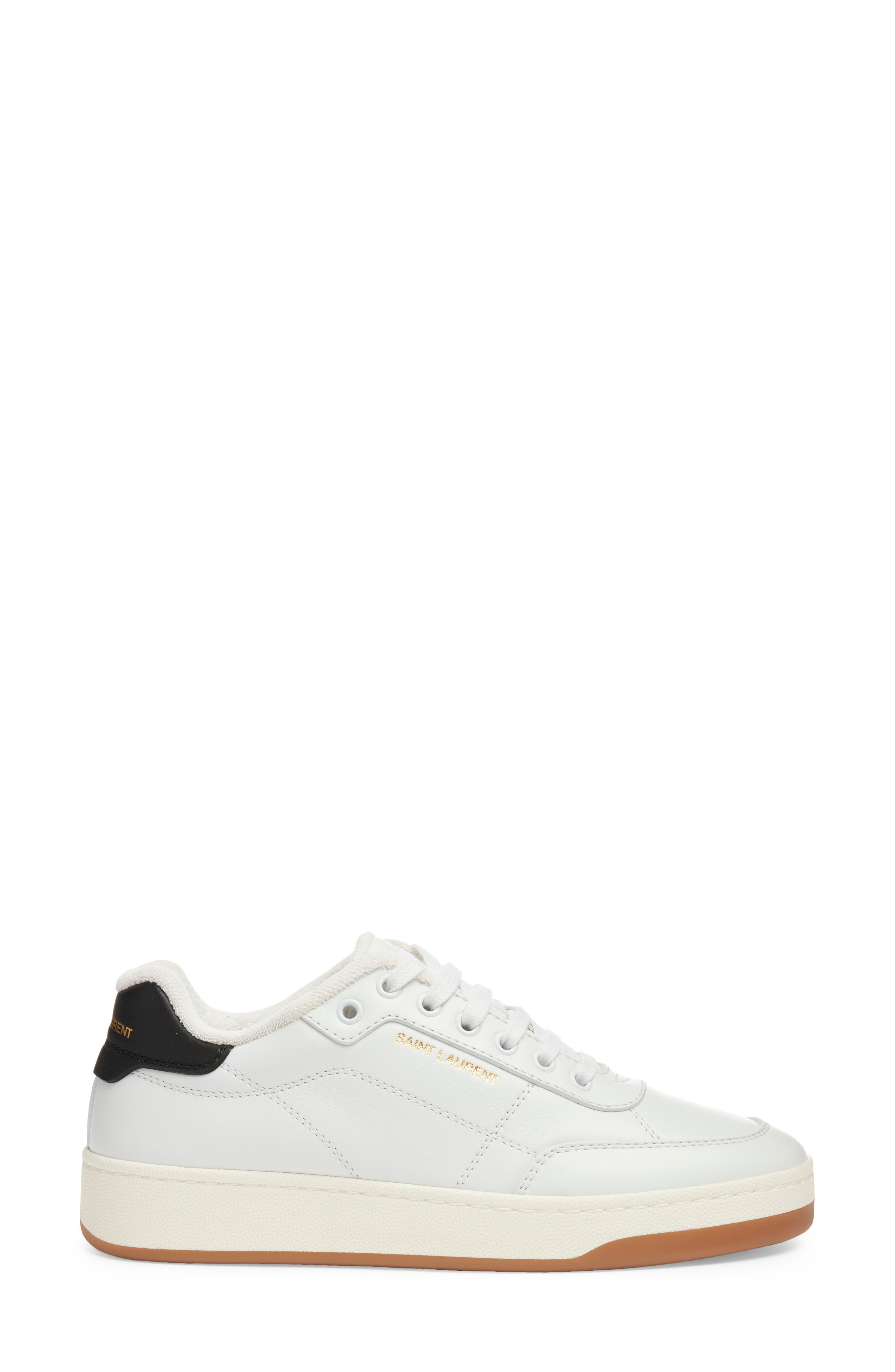Saint Laurent SL/61 Sneaker, Alternate, color, Blanc Optique/ Nero