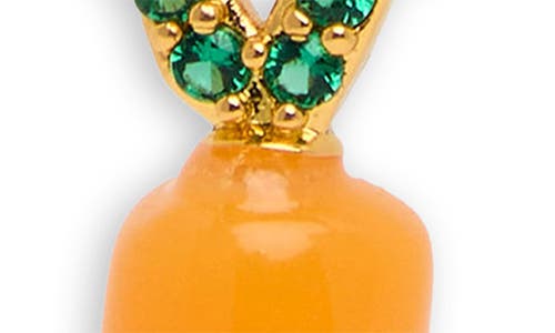 Saachi Carrot Charm Huggie Earrings In Orange