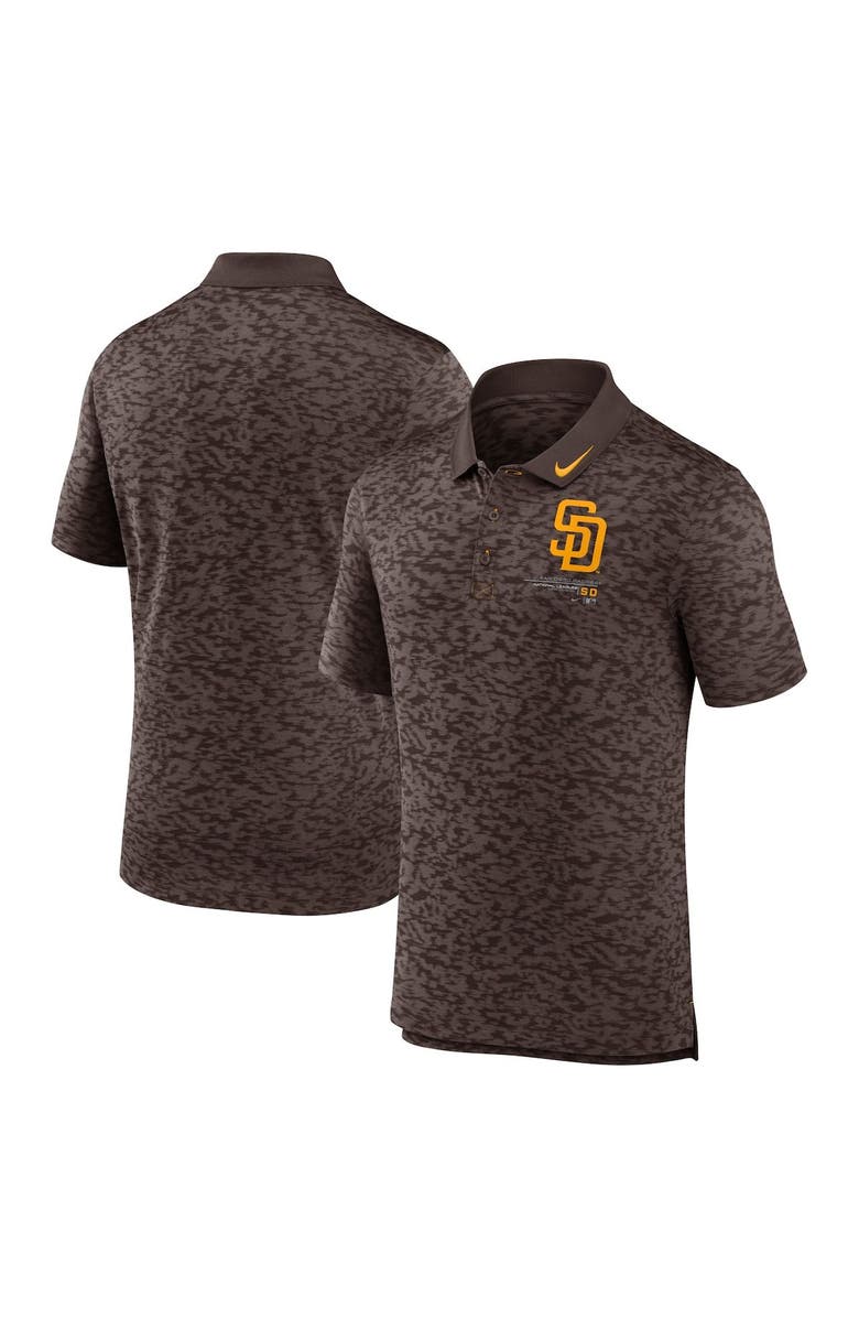 Nike Men's Nike Brown San Diego Padres Next Level Performance Polo, Main, color, Charcoal