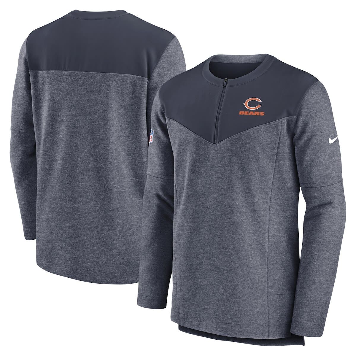 chicago bears quarter zip nike