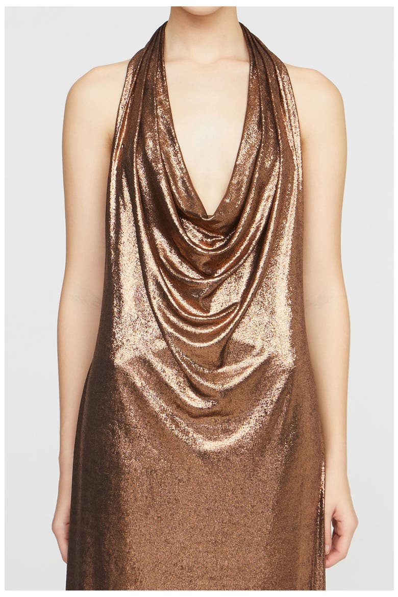 Soraya Jersey Gown, Alternate, color, Copper