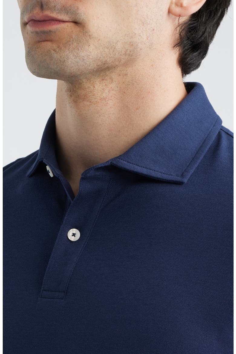 Eagle Stretch Cotton Polo, Alternate, color, NAVY