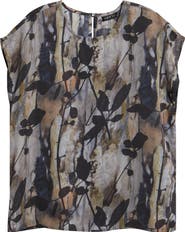 APNY Print Cap Sleeve Shell