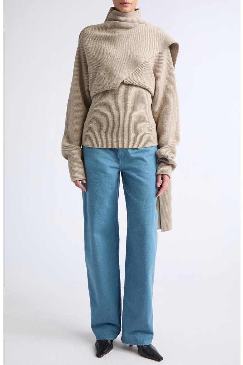 Wright Wool & Cashmere Sweater, Alternate, color, SORREL MELANGE