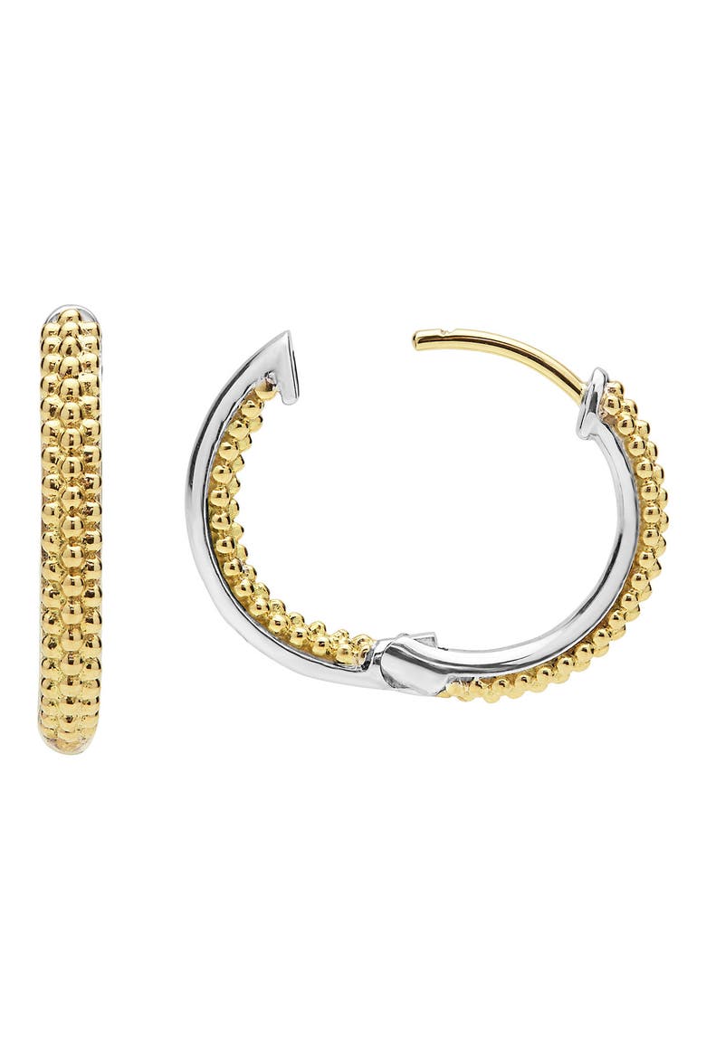 Caviar Lux Hoop Earrings, Alternate, color, TWO-TONE