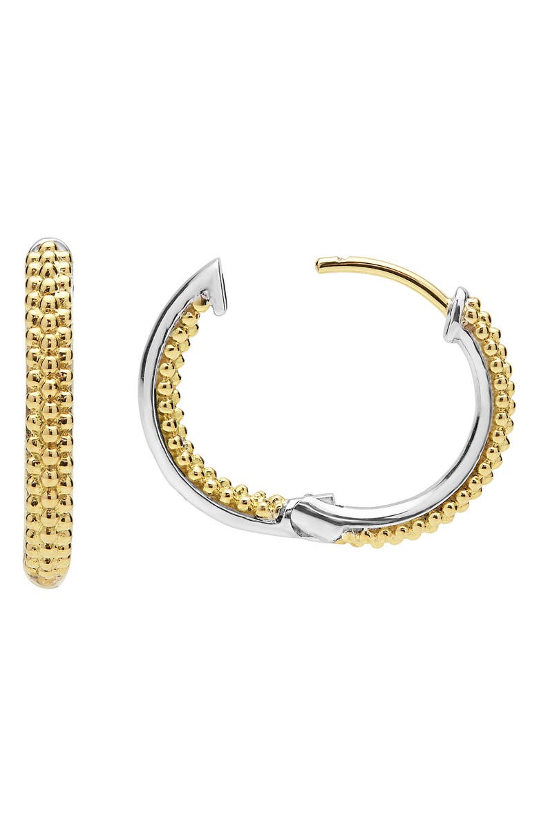 LAGOS Caviar Lux Hoop Earrings, Alternate, color, Two-Tone