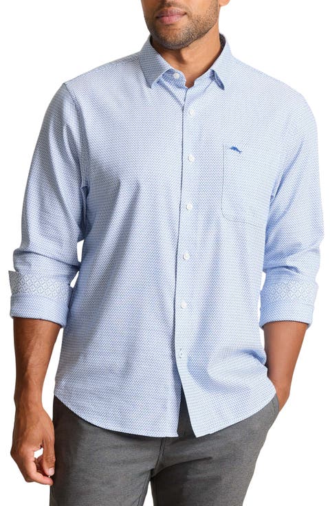 Sarasota Stretch Ventura Coast Solid White IslandZone® Button-Up Shirt