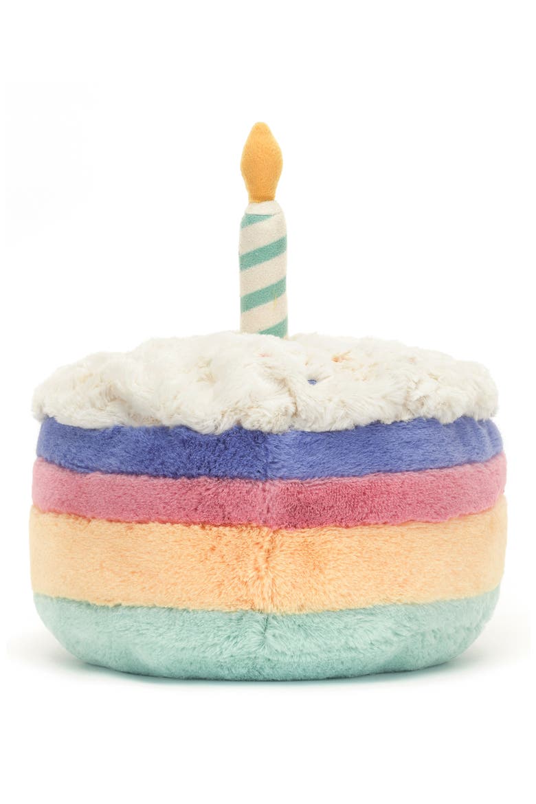 Amusable Rainbow Birthday Cake Plush Toy, Alternate, color, MULTI
