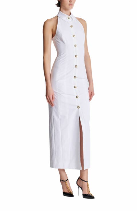 Bodycon Backless Poplin Dress