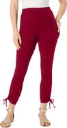 Roaman's Lace Up Capri Leggings