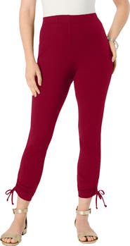 Roaman's Lace Up Capri Leggings