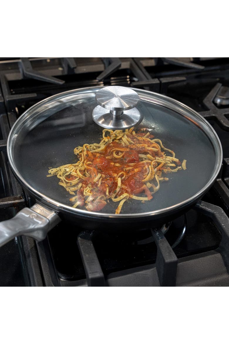CHD Nonstick Fry Pan, 10.25-Inch with Lid, Alternate, color, Black