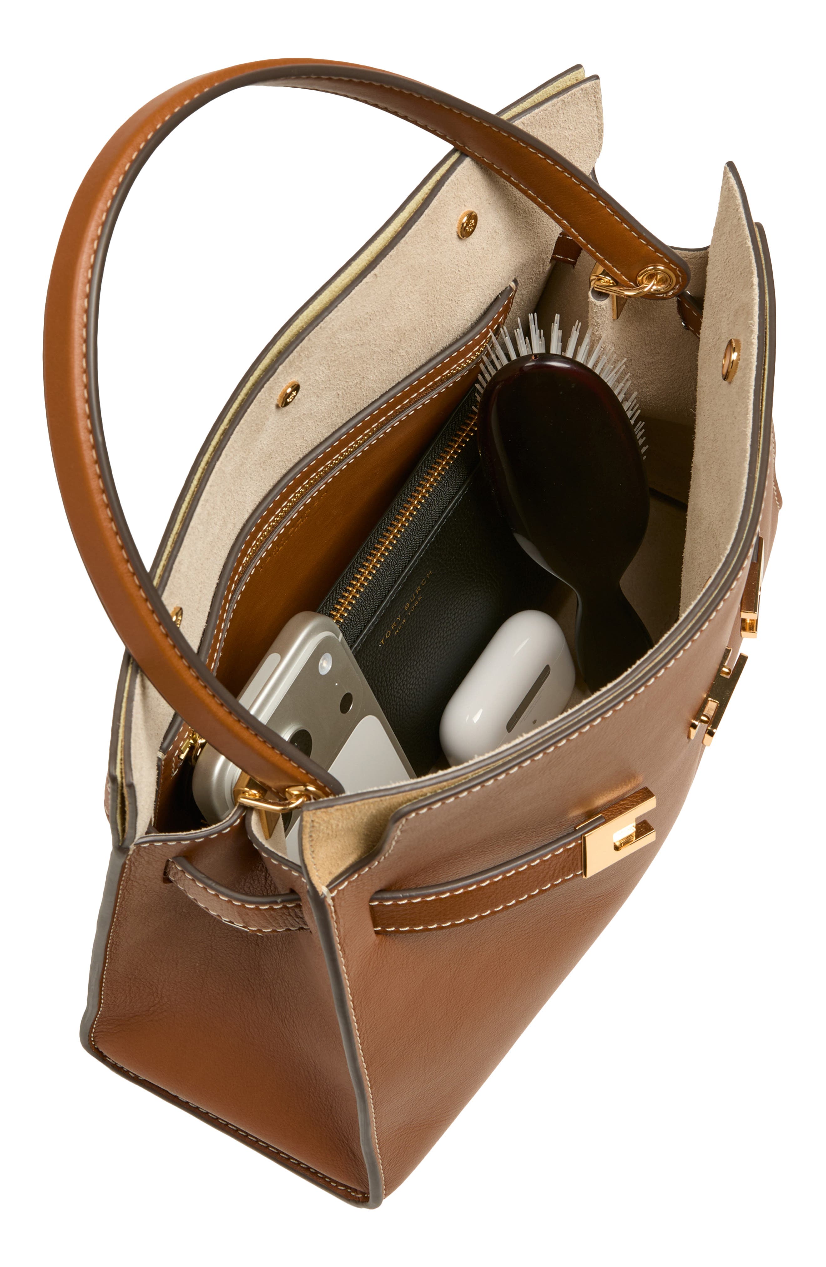 Женские сумки Tory Burch Small Lee Radziwill Leather Double Bag — фото 6