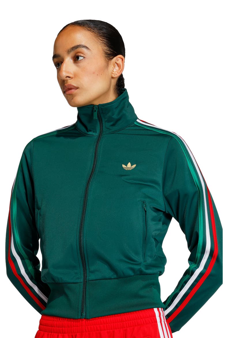 Firebird Recycled Polyester Track Jacket, Alternate, color, TEAM GREEN/ WHITE/ SCARLET