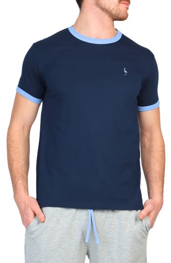 Tailorbyrd Ringer Lounge T-shirt In Navy