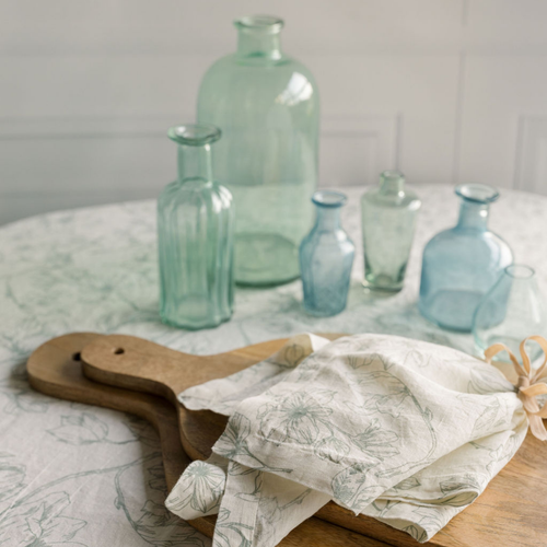 Cg Hunter Grey And Green Lilies Napkins