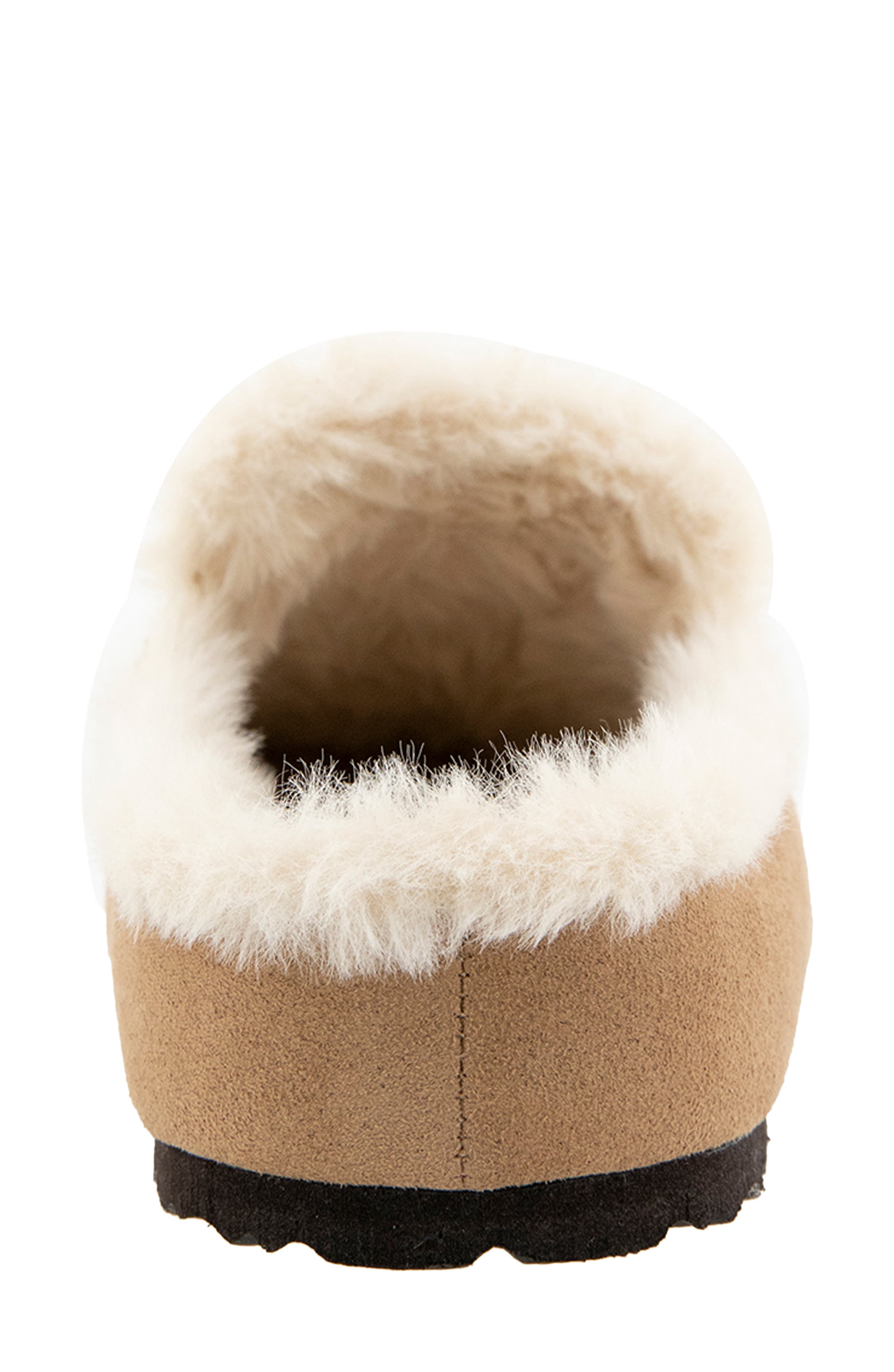 Sacha Faux Fur Lined Loafer Clog, Alternate, color, CAMEL