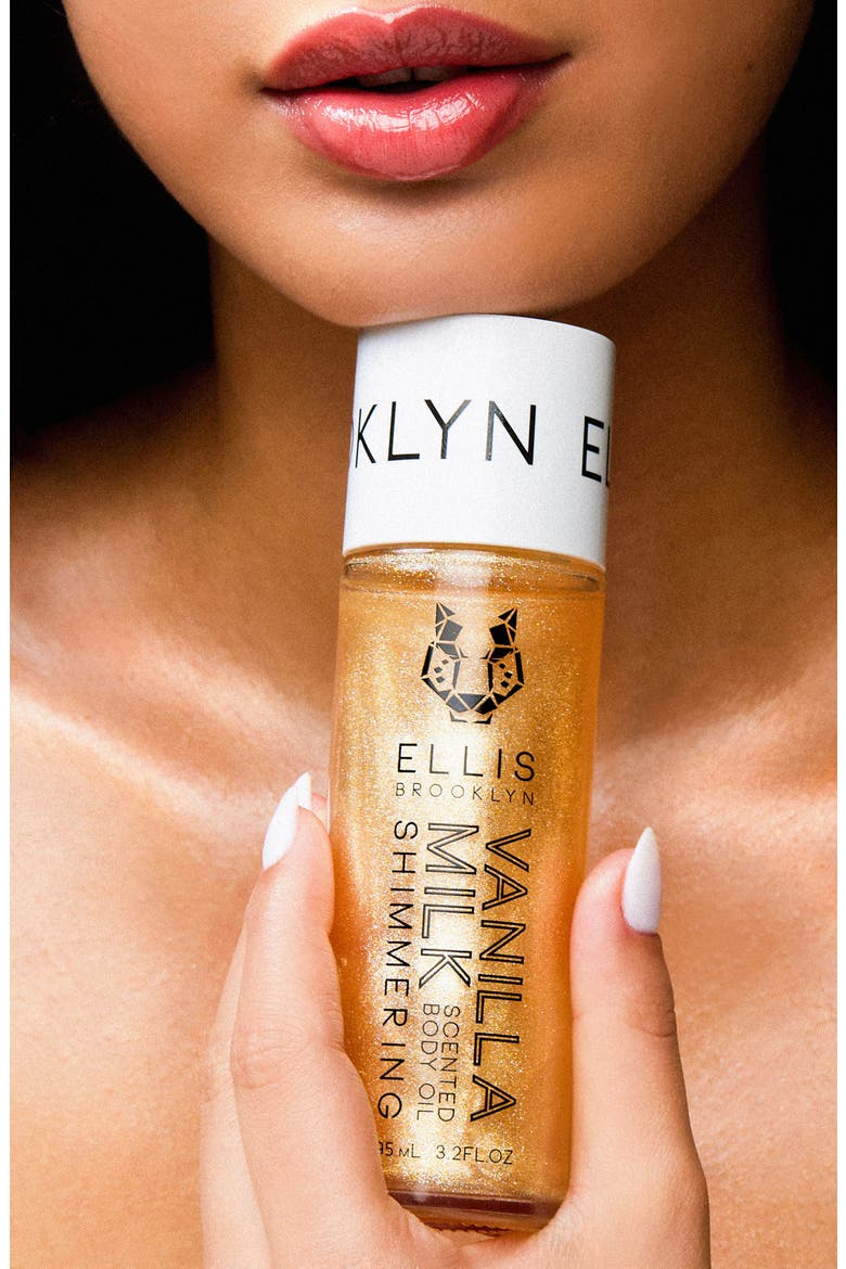 Vanilla Milk Shimmering Scented Body Oil, Alternate, color, NO COLOR