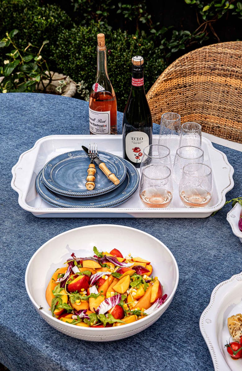 Juliska Berry and Thread Rectangular Melamine Serving Tray, Alternate, color, Whitewash