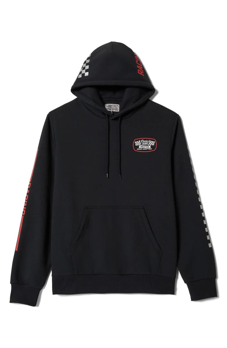 Brixton Coors Light<sup>®</sup> Pit Stop Graphic Hoodie, Alternate, color, Black