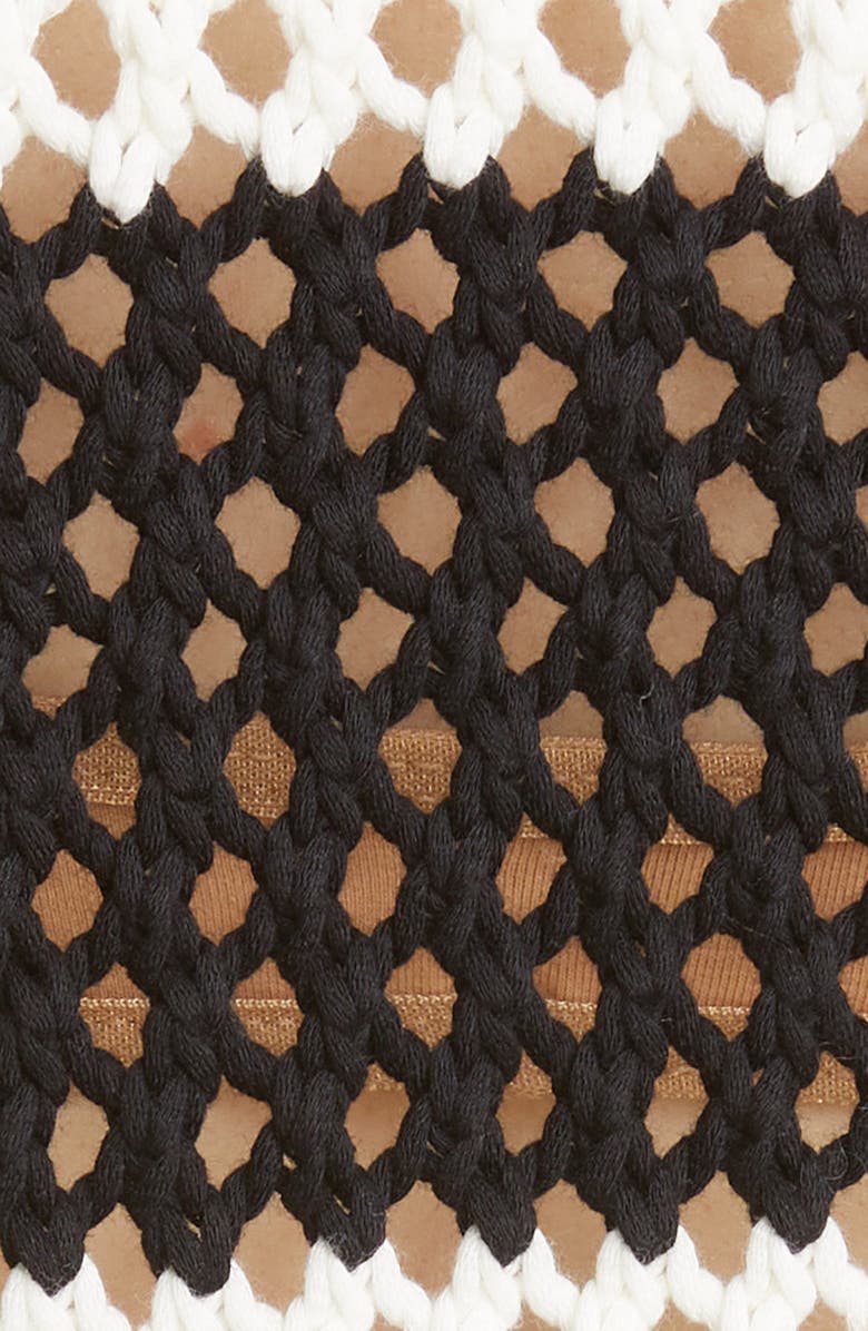 Ted Baker London Heide Stripe Open Stitch Stretch Cotton & Silk Tank, Alternate, color, 