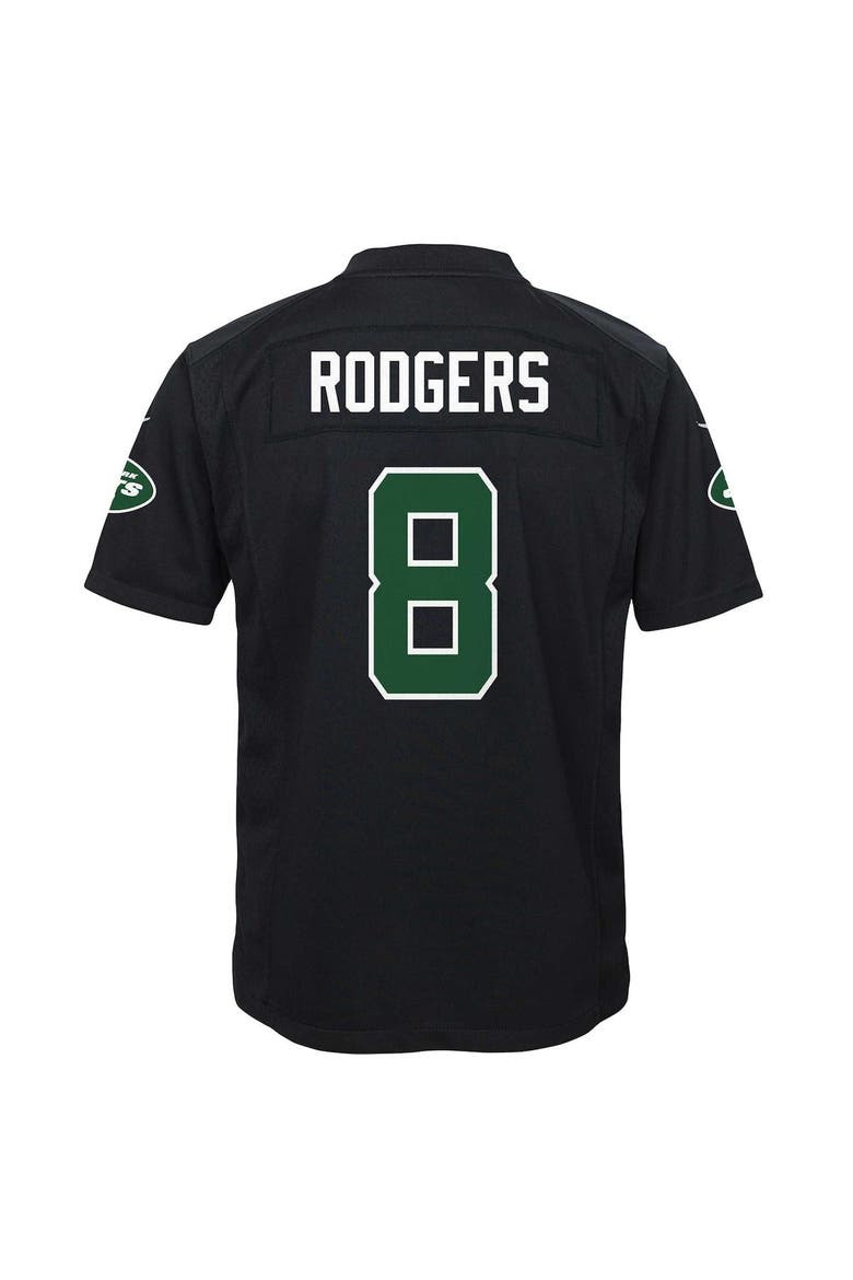 Youth Nike Aaron Rodgers Black New York Jets Game Jersey, Alternate, color, Black