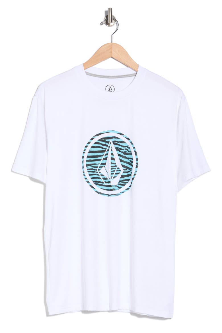Crawdad Warp Stripe Graphic T-Shirt, Main, color, WHITE
