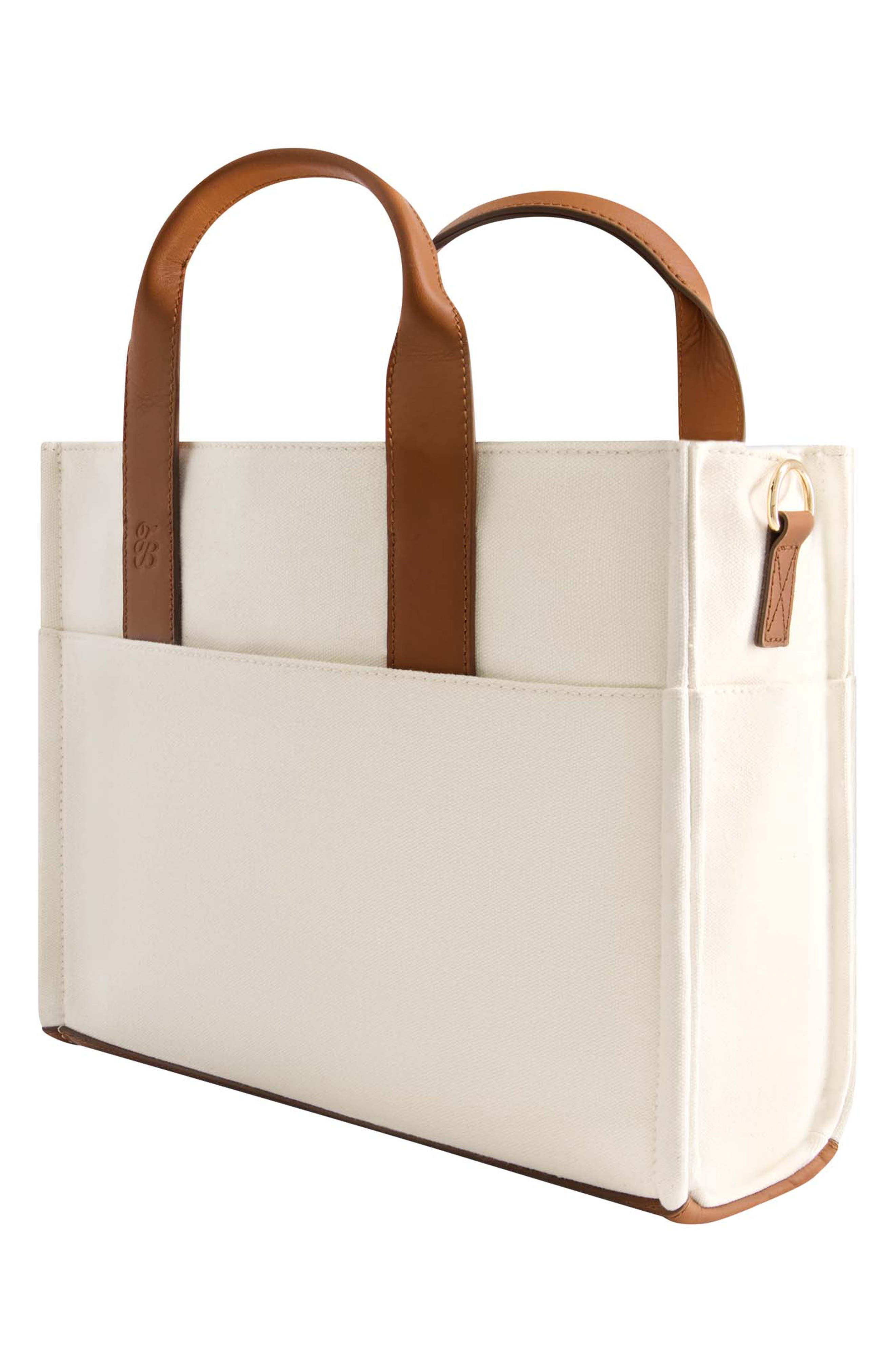 Tommy Bahama Canvas & Leather Trim Tote Bag, Alternate, color, Natural