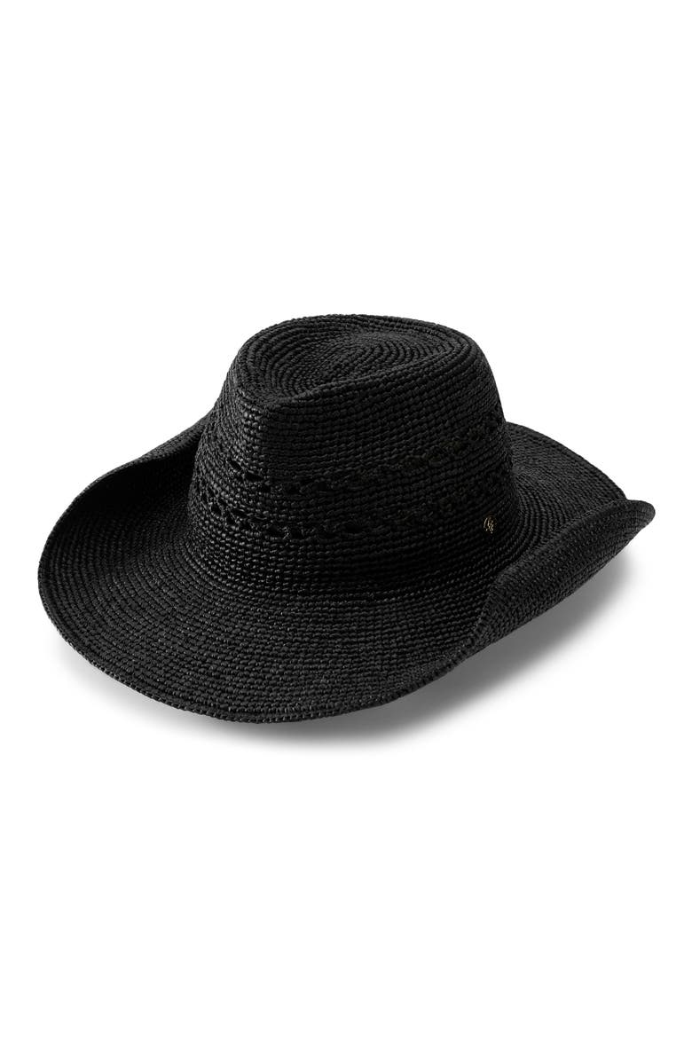 Gwen Raffia Cowboy Hat, Main, color, CHARCOAL