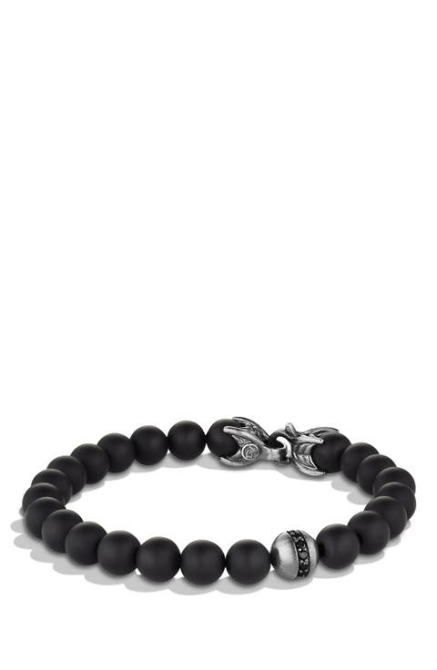 'Spiritual Beads' Bracelet with Black Onyx and Black Diamonds