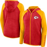 FANATICS Women's Fanatics Red/Gold Kansas City Chiefs Redzone End Around Pass Raglan Full-Zip Hoodie