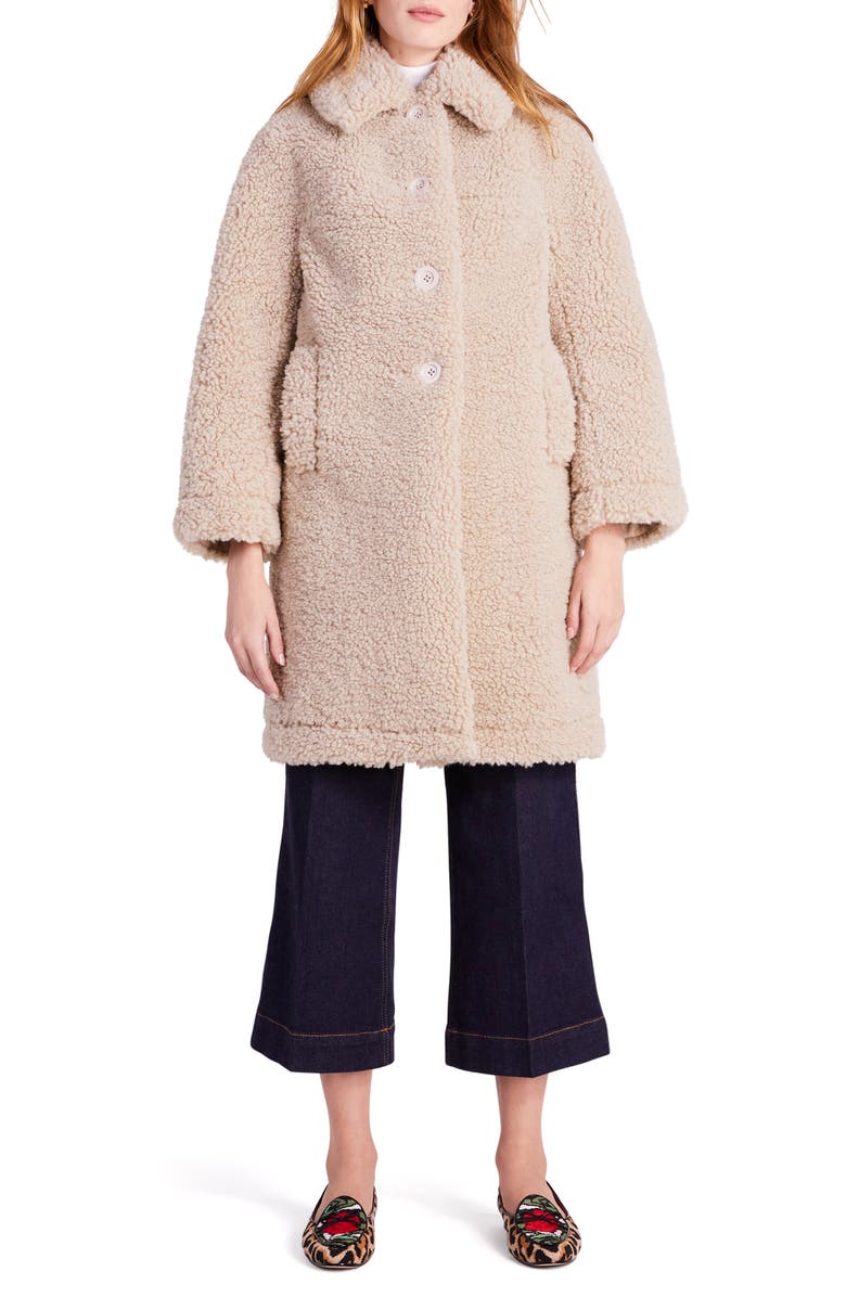 Kate Spade New York faux shearling teddy coat, Main, color,