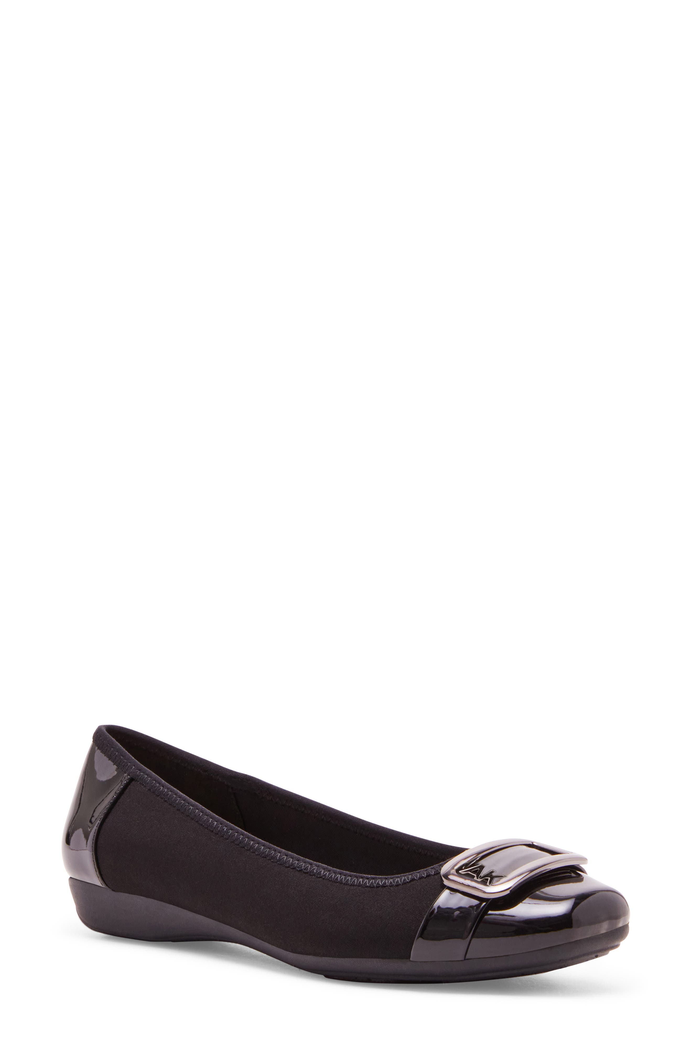 Ulivera Ballet Flat, Main, color, BLACK