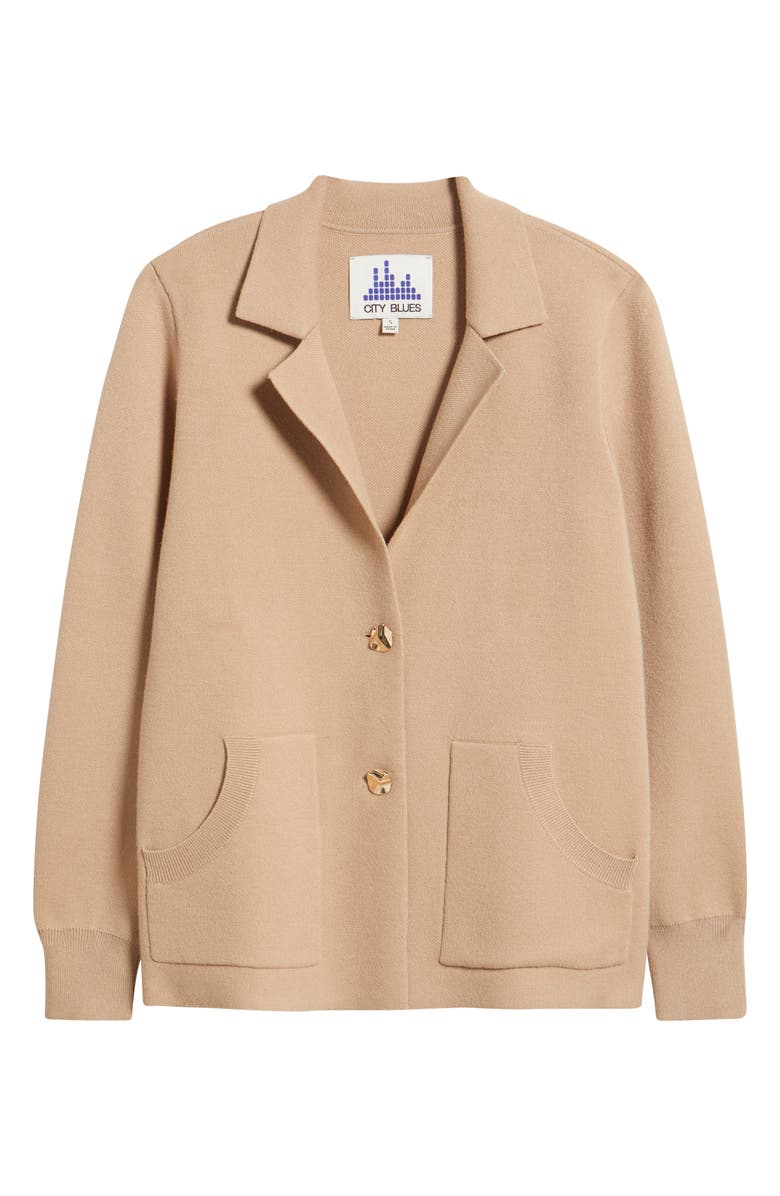 CITY BLUES Sweater Blazer, Alternate, color, Champagne