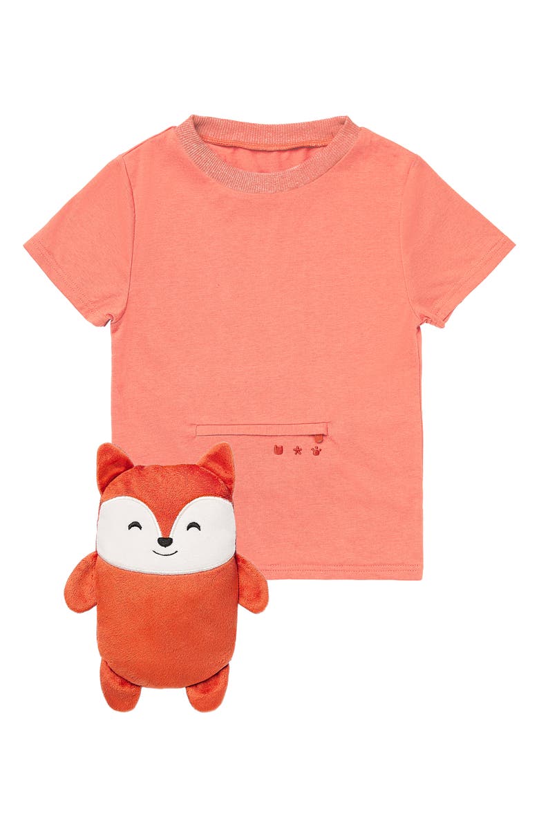 Cubcoats Flynn the Fox 2-in-1 Stuffed Animal T-Shirt, Main, color,