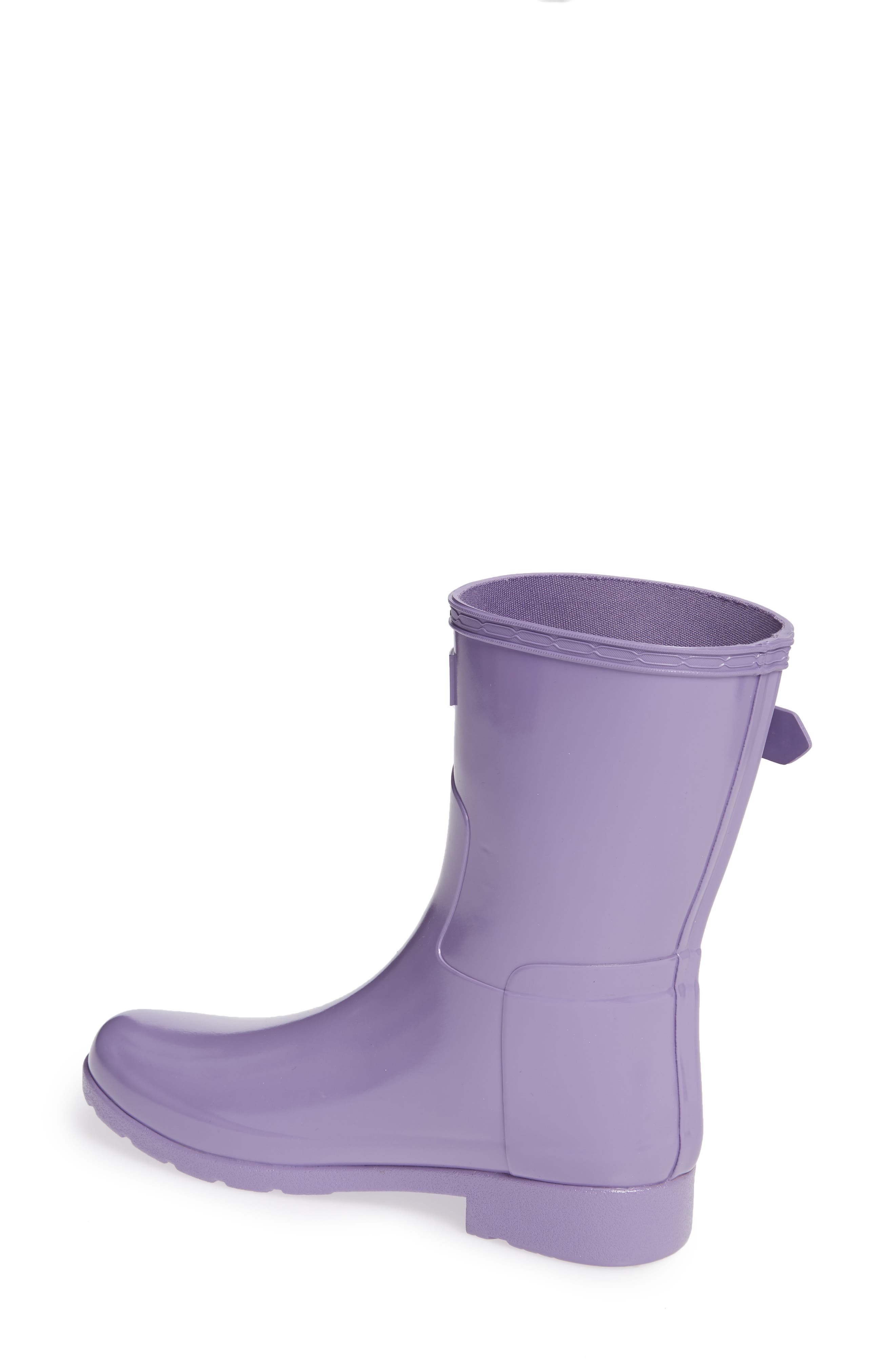 Refined Short Gloss Rain Boot, Alternate, color, PARMA VIOLET