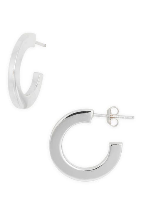 Thin Bar Hoop Earrings