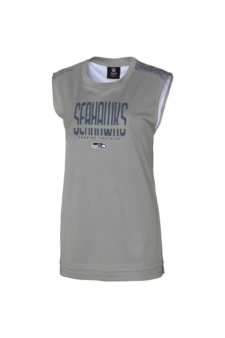 Women's Gray Seattle Seahawks No Sweat Tank Top, Alternate, color, Gray