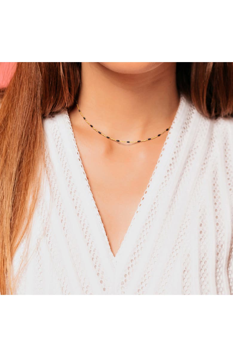 Julianna B. Enamel Station Necklace 14K Gold, Alternate, color,