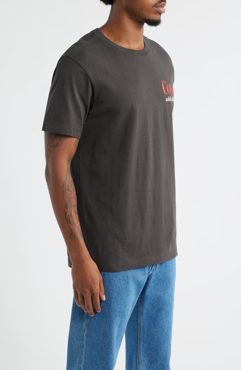 The Forecast Agency Coca Cola Sports Cotton Graphic T-Shirt, Alternate, color, Pirate Black