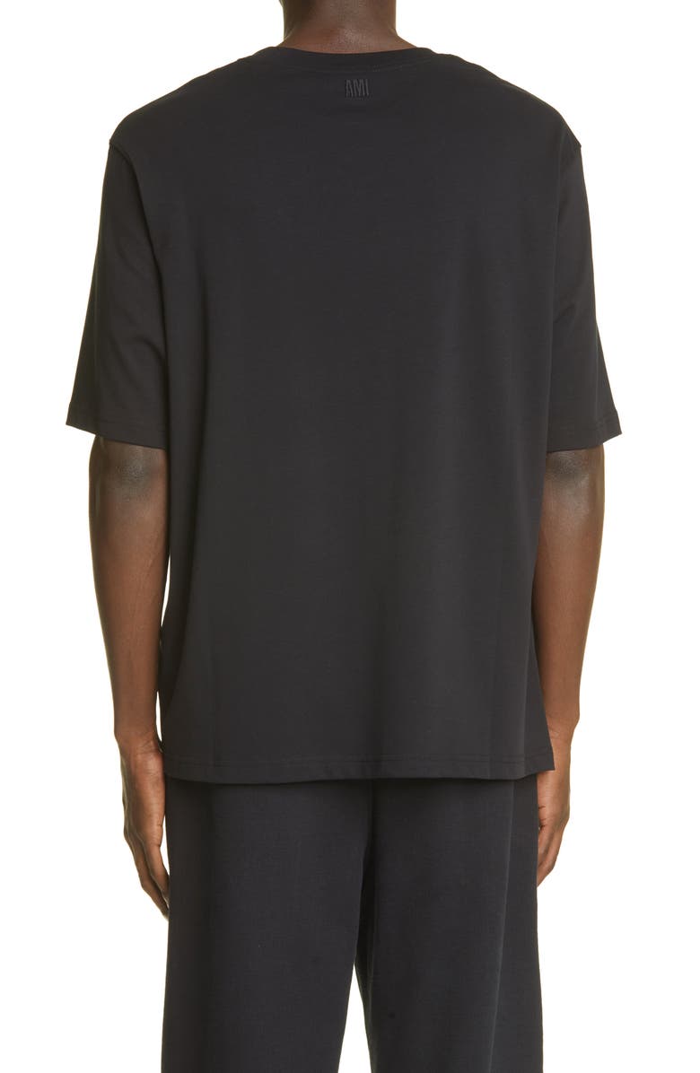 AMI Alexandre Mattiussi Ami de Coeur Embroidered Organic Cotton T-Shirt, Alternate, color, 