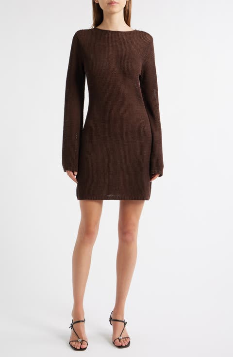 Cairo Open Stitch Long Sleeve Dress