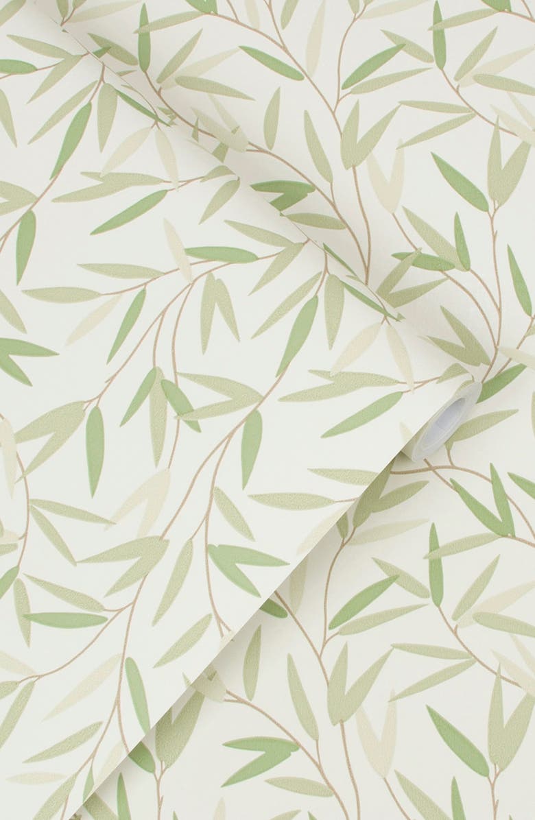 GRAHAM AND BROWN Laura Ashley Willow Leaf Hedgerow Removable Wallpaper, Alternate, color, 